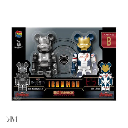 Bearbrick x Marvel Infinity Saga Iron Man Happy Lottery Pair Box Award B