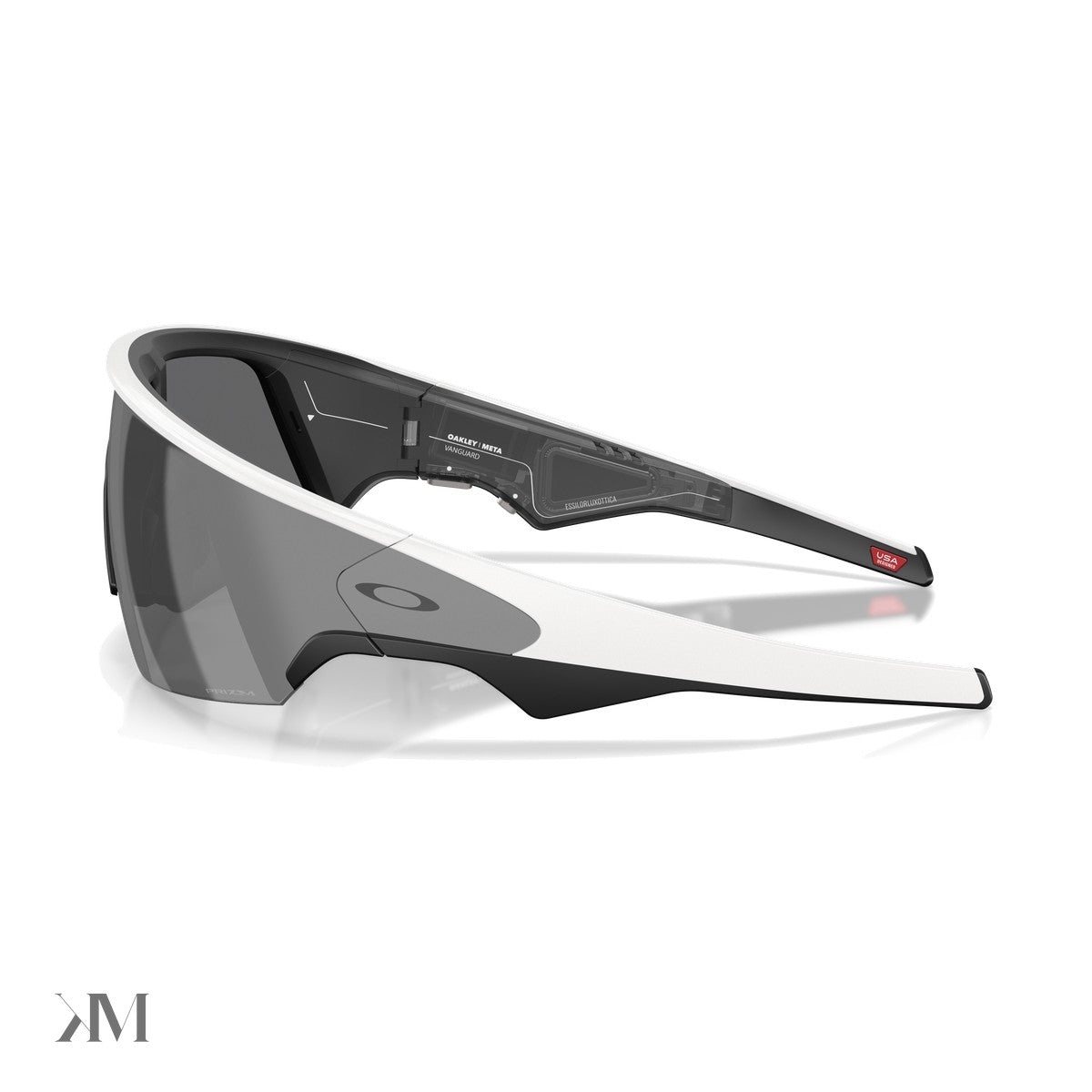 Oakley Meta Vanguard White Frame with Prizm Black Lenses, front