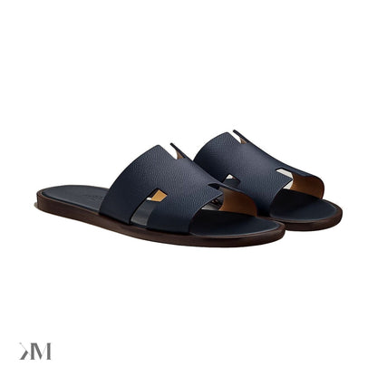 Hermes Izmir Marine sandal with signature H cutout detail