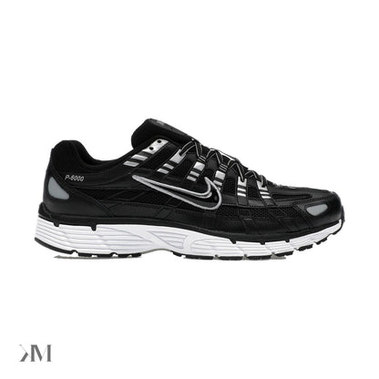Nike P-6000 Black White Metallic Silver, side profile