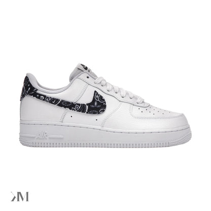 Nike Air Force 1 Low '07 Essential White Black Paisley Women's, side profile