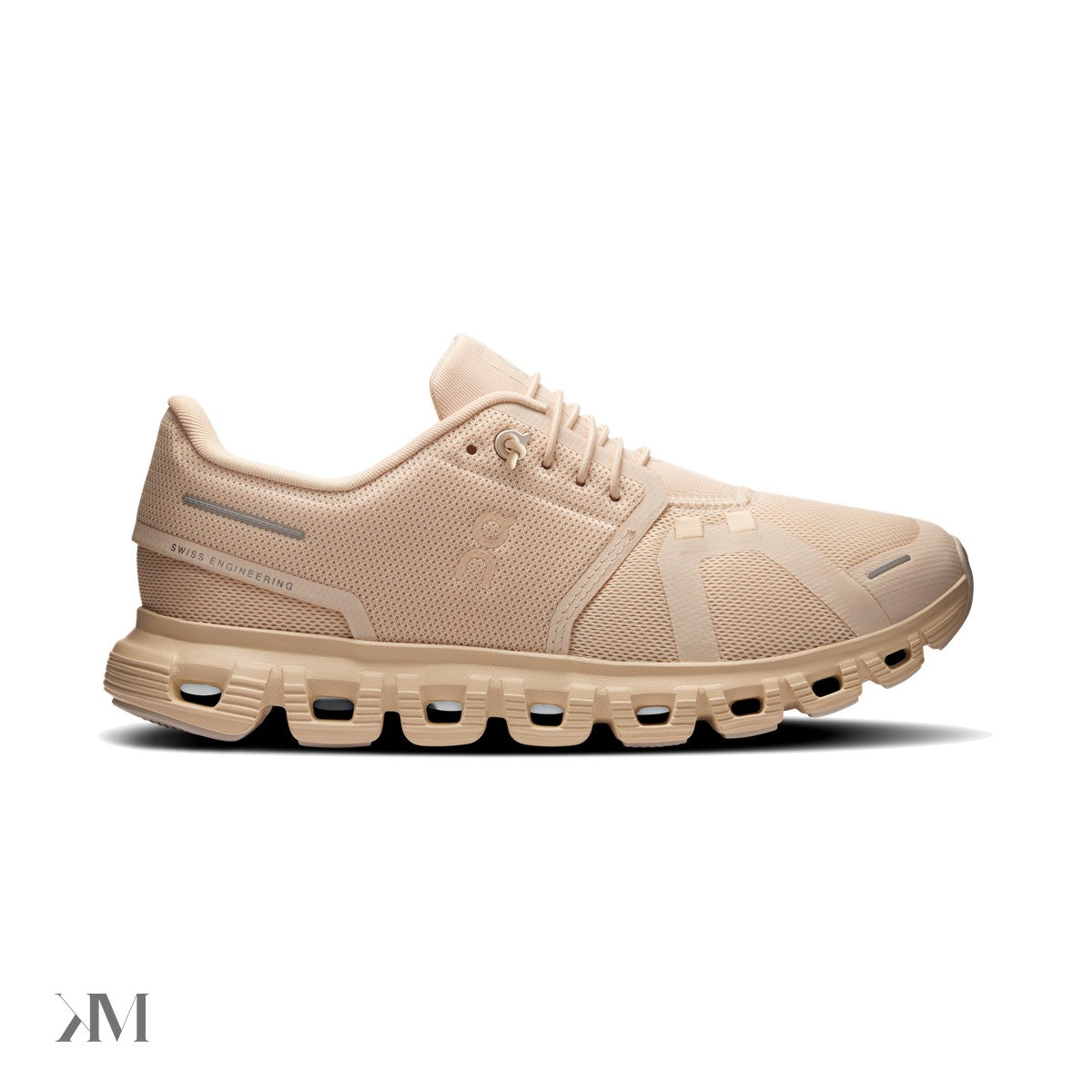 Women's On Cloud 6 Sand Sand, side profile
