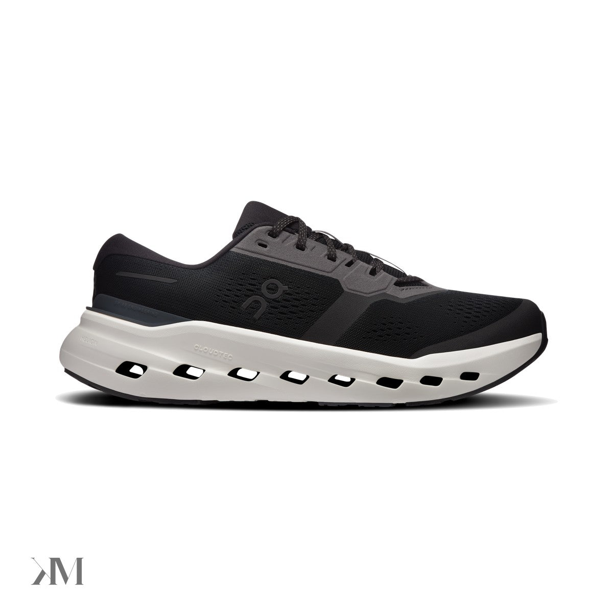 On Cloudrunner 3 Black Ivory, side profile