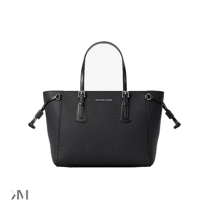 Voyager Extra-Small Pebbled Leather Convertible Crossbody Bag Black Black