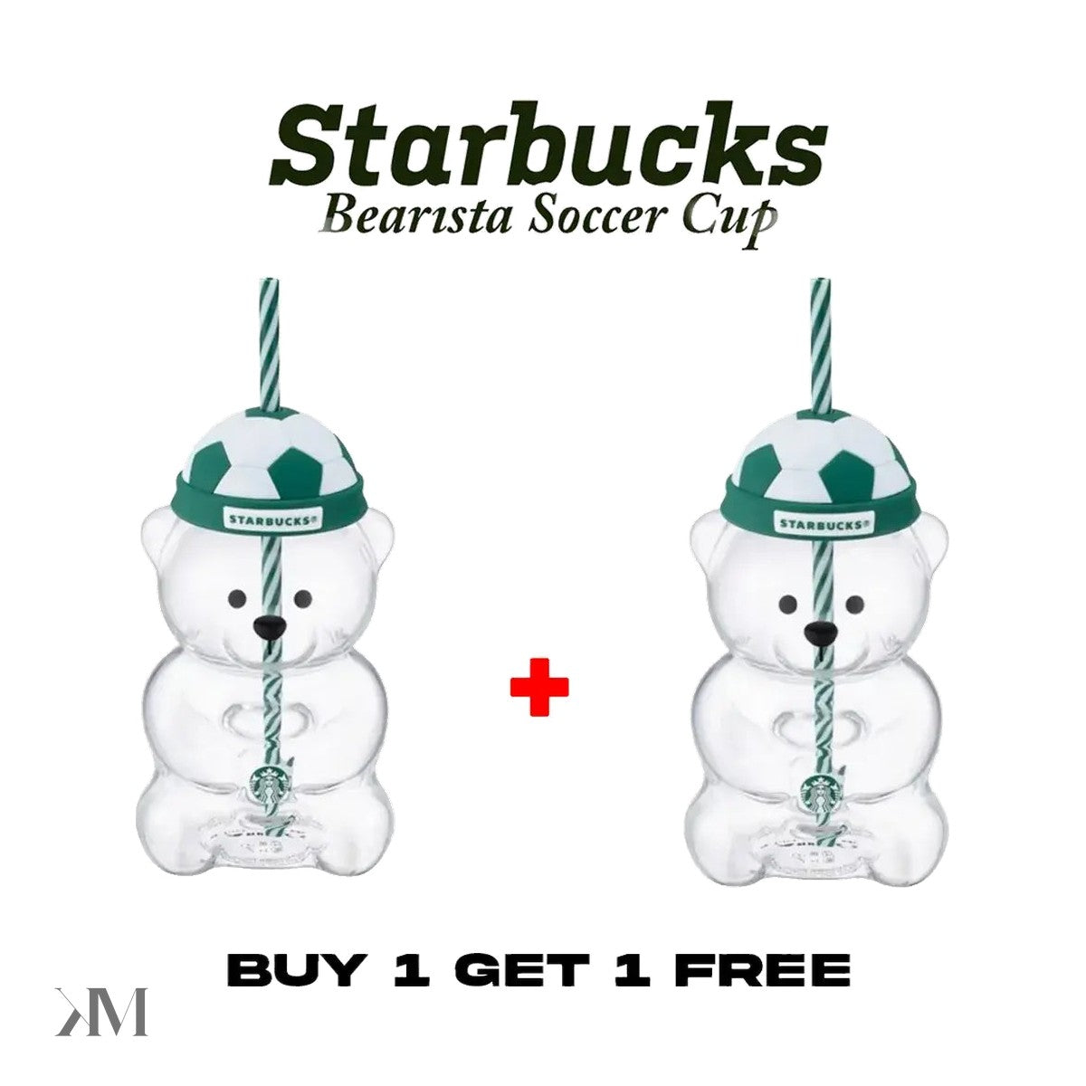 Buy 1 Get 1 Free Starbucks Bearista Cup Soccer Edition Tumbler Cup, front
