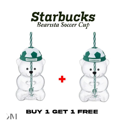 Buy 1 Get 1 Free Starbucks Bearista Cup Soccer Edition Tumbler Cup, front