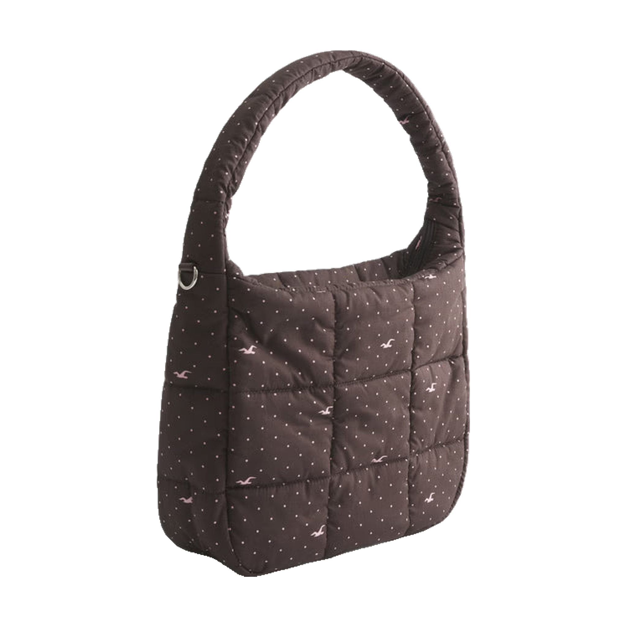 Hollister California Puffer Tote Brown Pattern