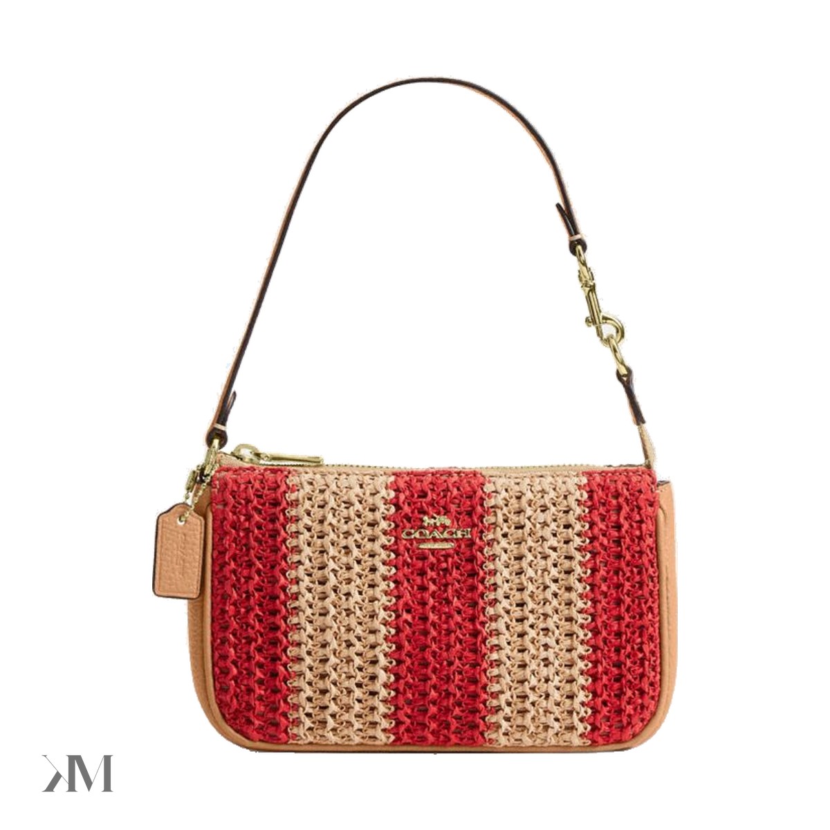 Coach Nolita 19 Gold Red Tan