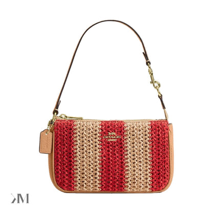 Coach Nolita 19 Gold Red Tan
