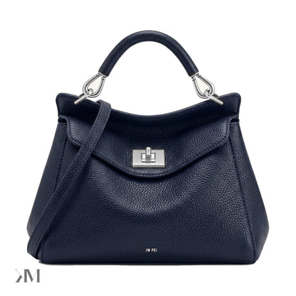 Jw Pei Lucia Classic Top Handle Bag Navy Blue
