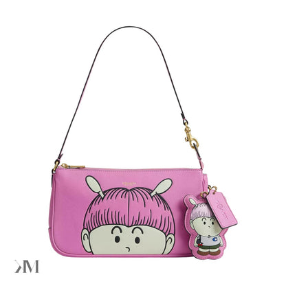 Coach X Brain Dead Plaza Bag With Xerx Alien And Charm Brass/Pink Multi