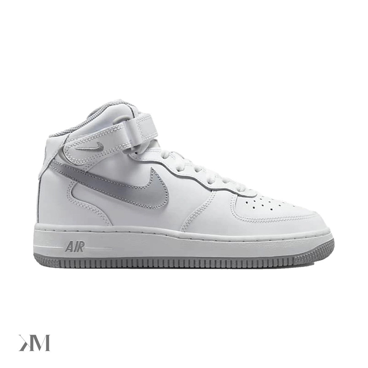 Nike Air Force 1 Mid Le White Wolf Grey Gs