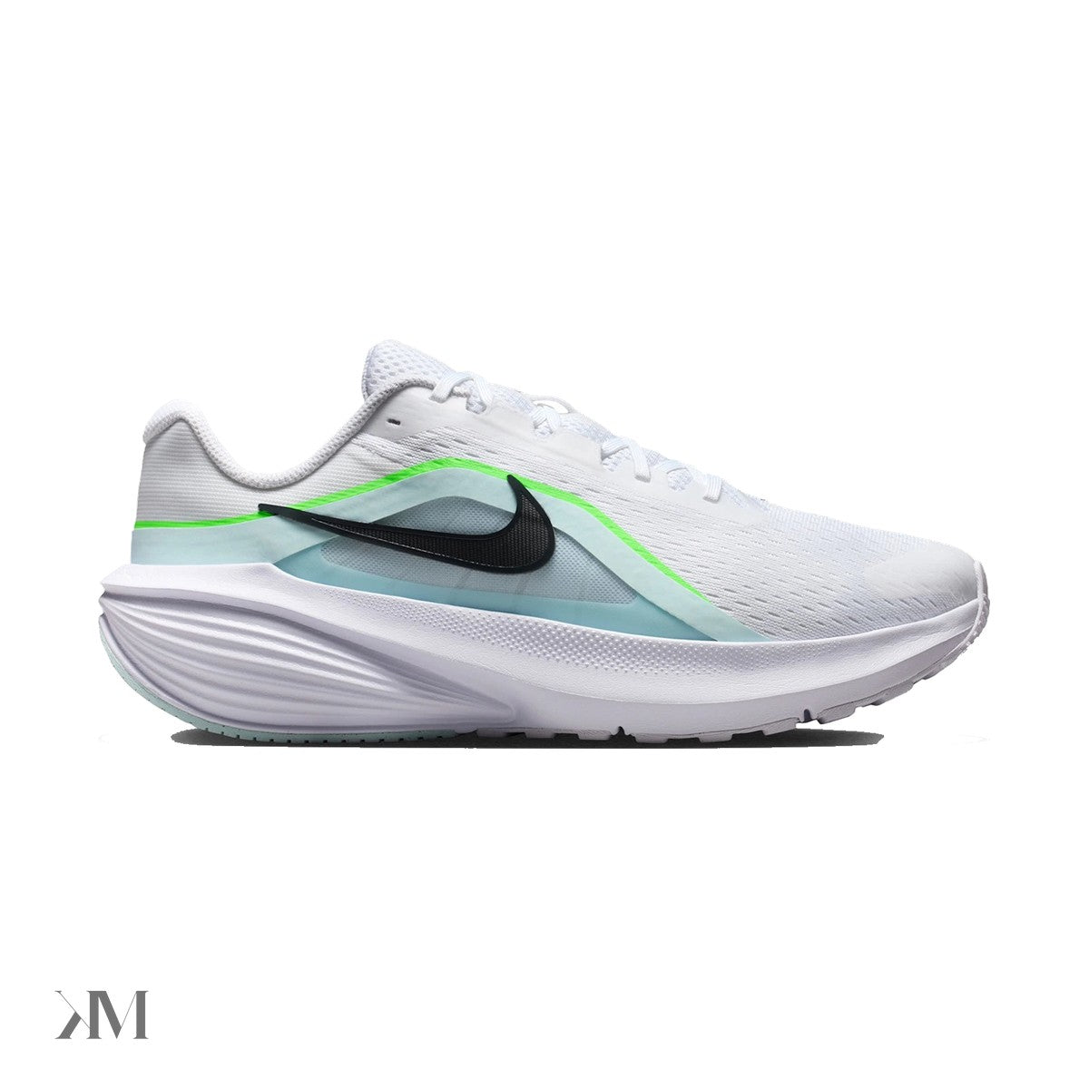 Nike Downshifter 14 White Glacier Blue Green Strike