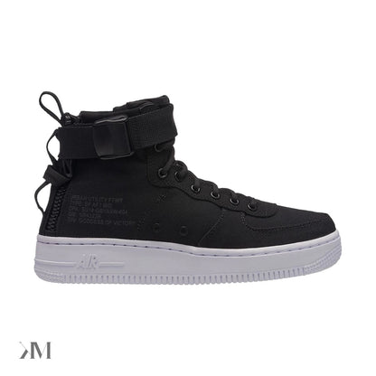 Nike Sf Air Force 1 Mid Black Anthracite White Gs