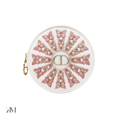 Dior butterfly embroidered pouch