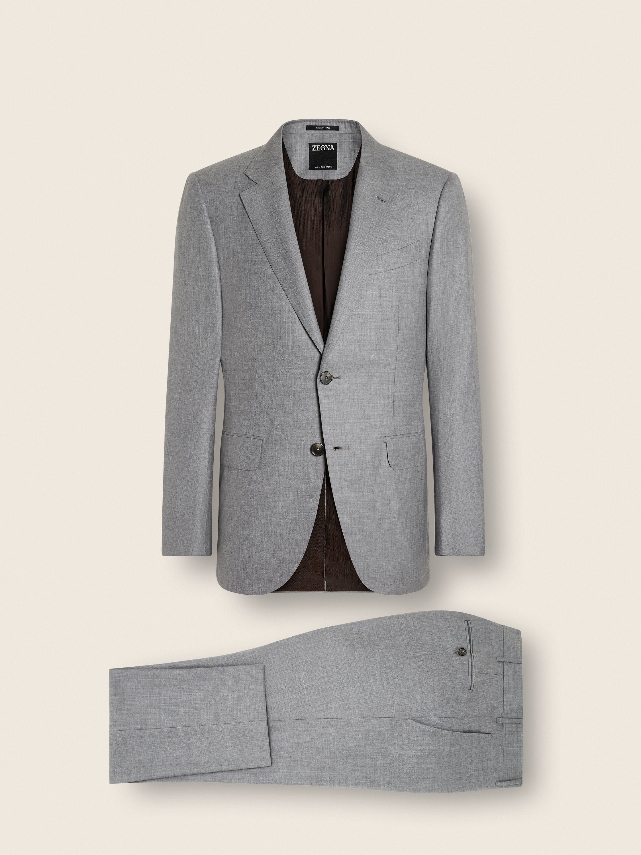 Zegna Light Grey Oasi Cashmere Suit