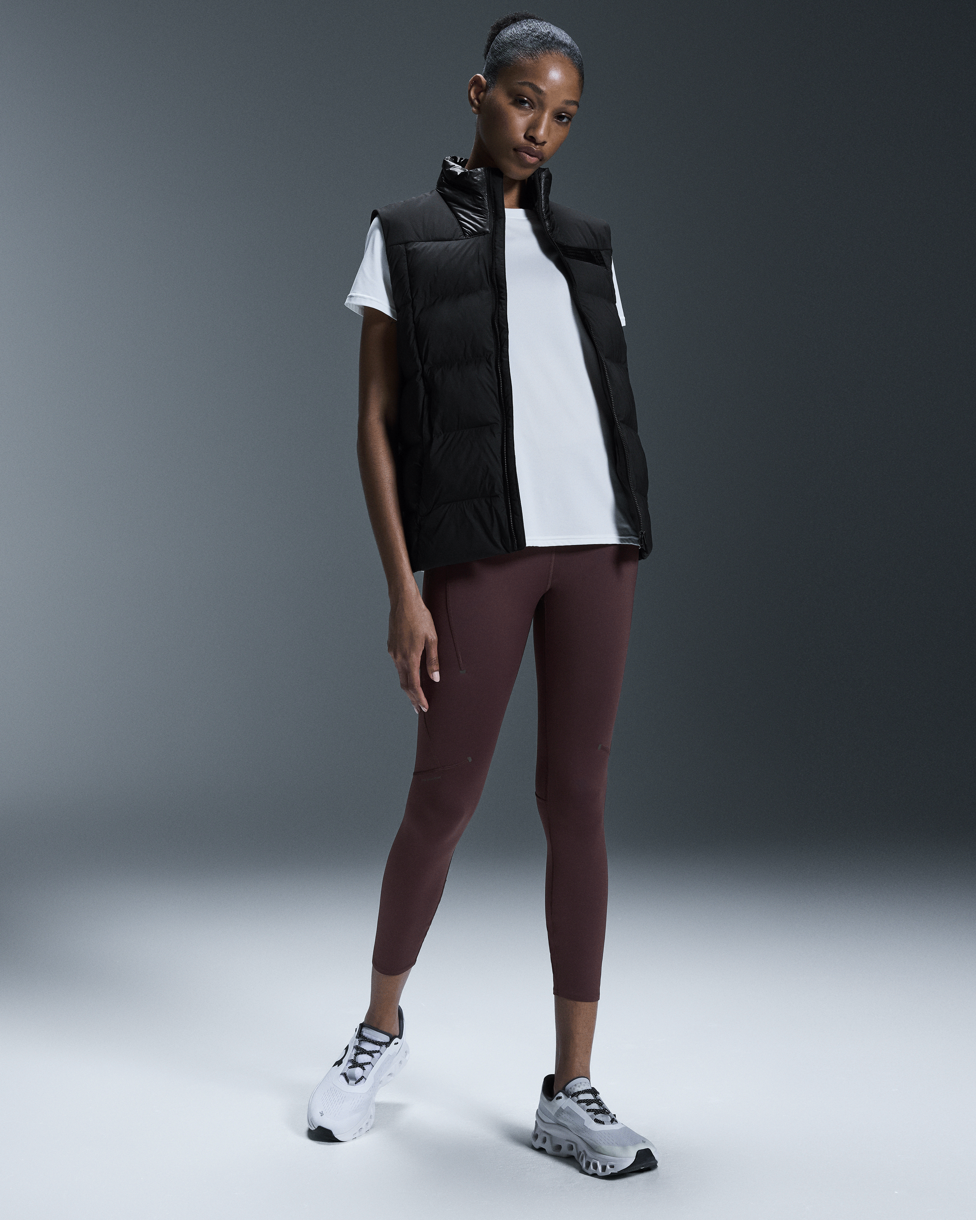 on performance tights 7/8 Mulberry (Women's)