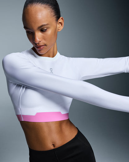 on train long sleeve crop White (Women's)