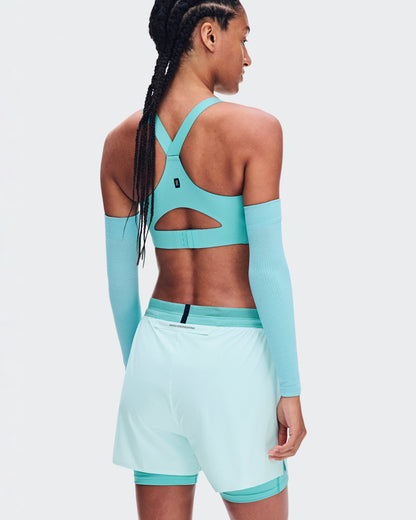 On Endurance Bra Zip Aquamarine (Women'S)
