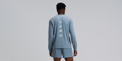 Bandit Mens Micromesh Long Sleeve Tranquil Blue