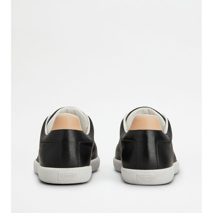 Tods Tabs Sneakers In Leather Black Natural Womens