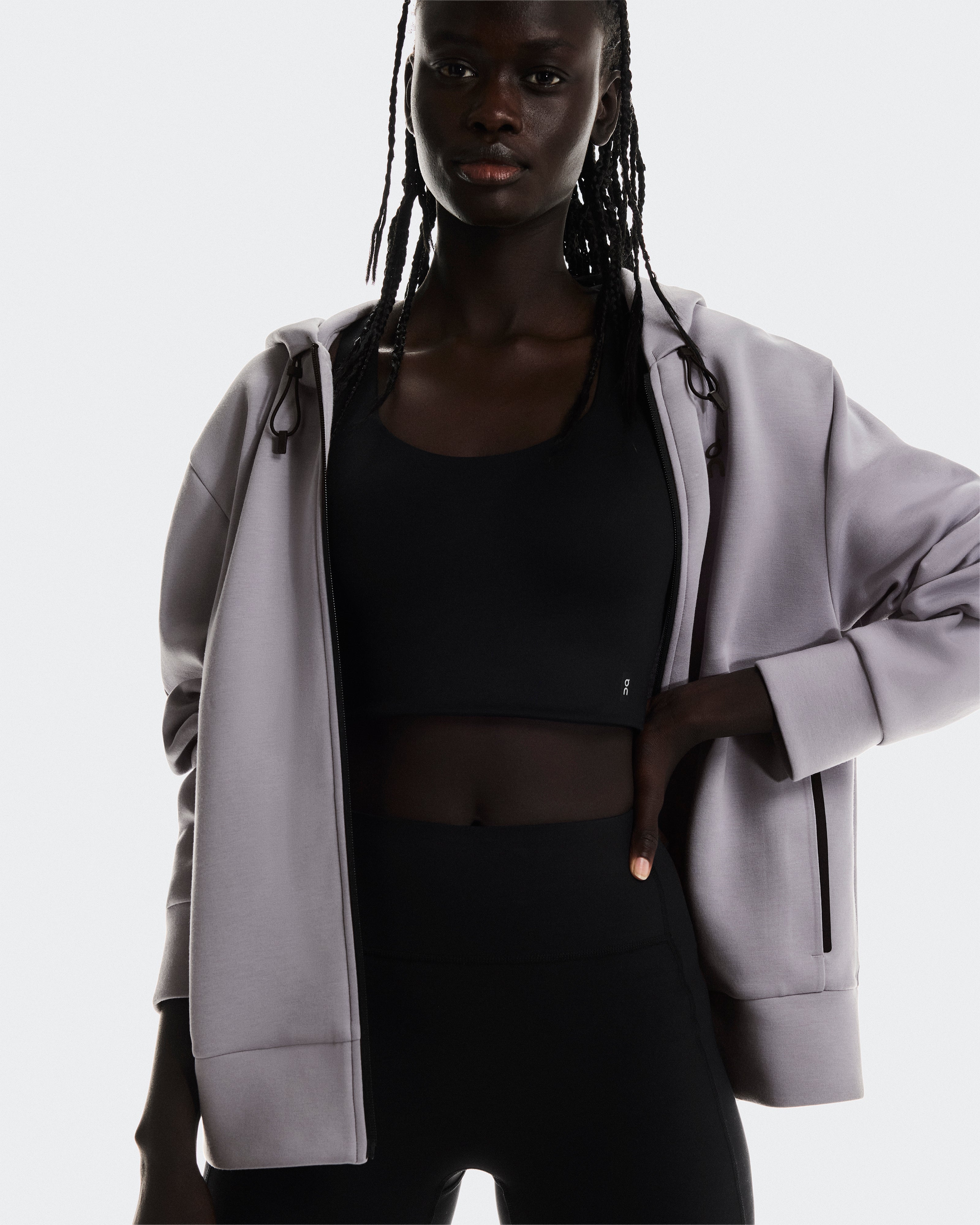 On Focus Tech Zip Hoodie Lilac (Women's)