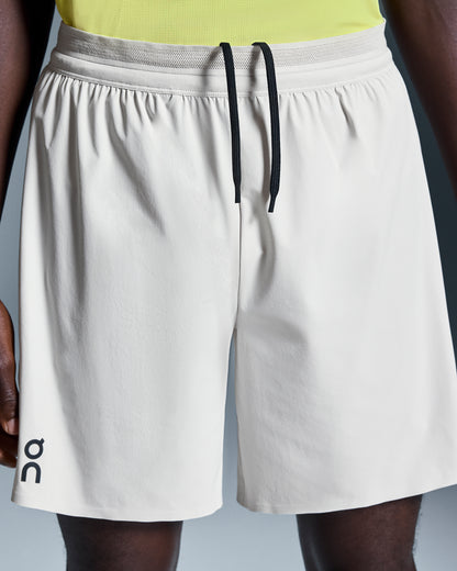 on 7" performance shorts Silver