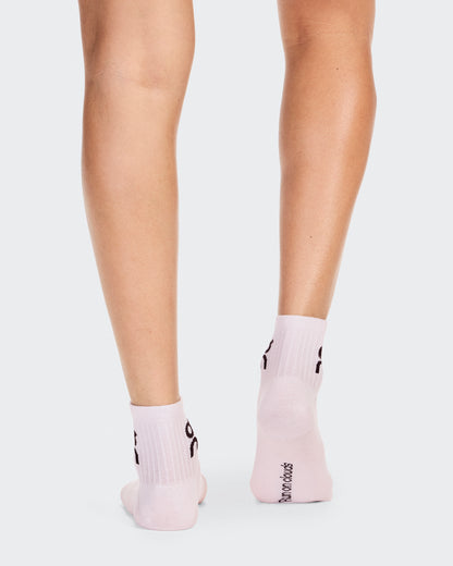 On Logo Sock Mid 3P Orchid | Bloom