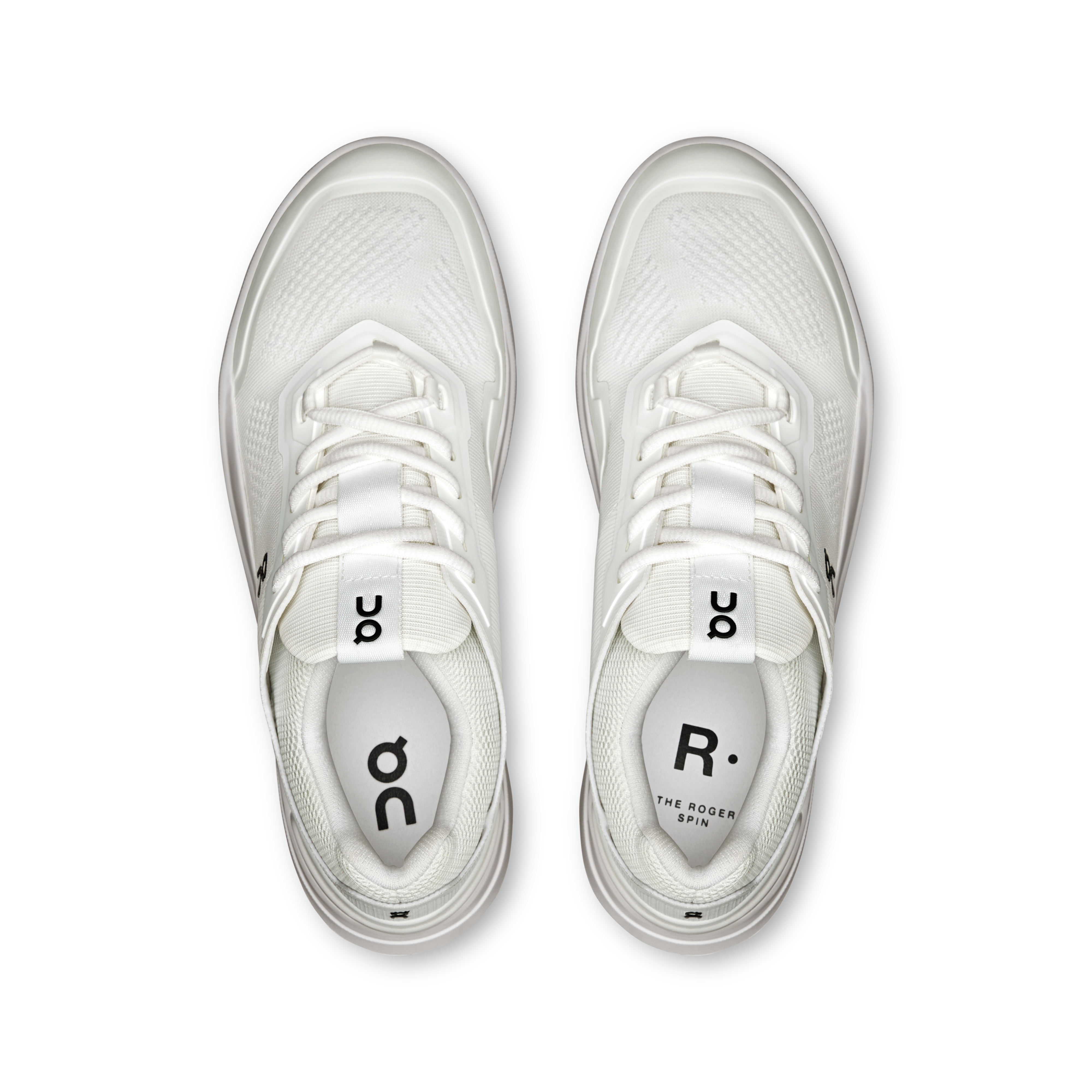on running the roger spin white black (women's)