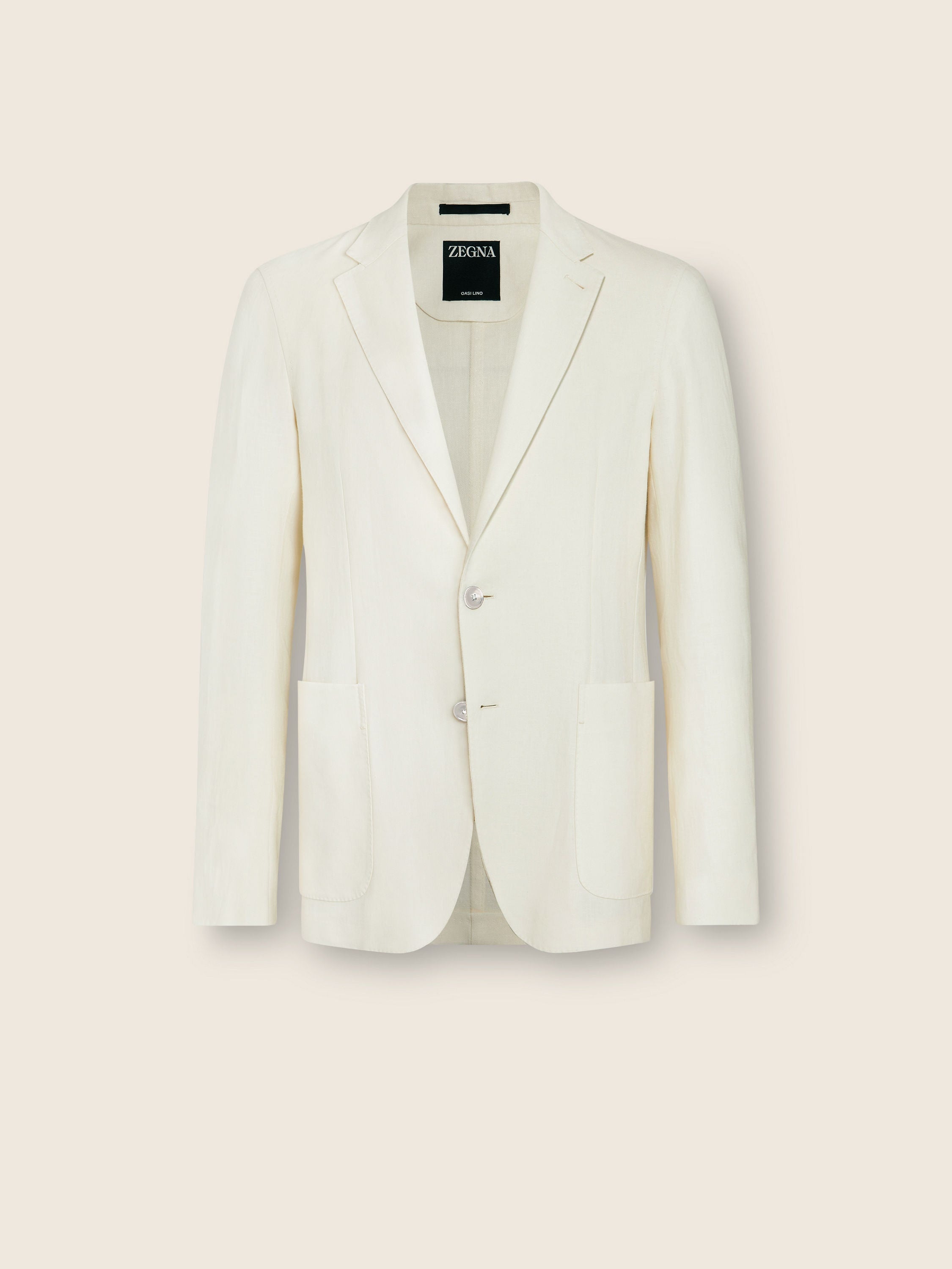 Zegna White Oasi Lino Jacket