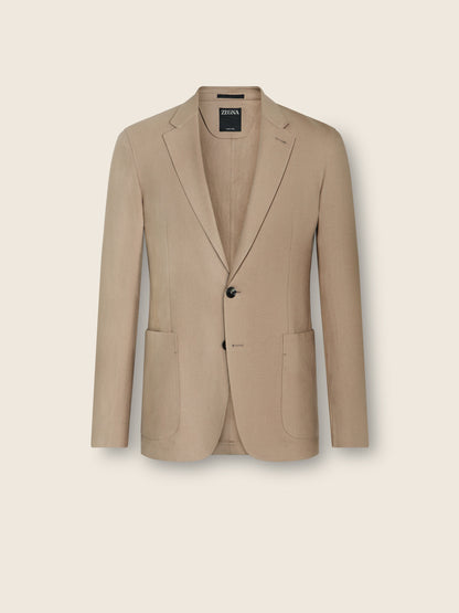 Zegna Light Beige Oasi Lino Jacket