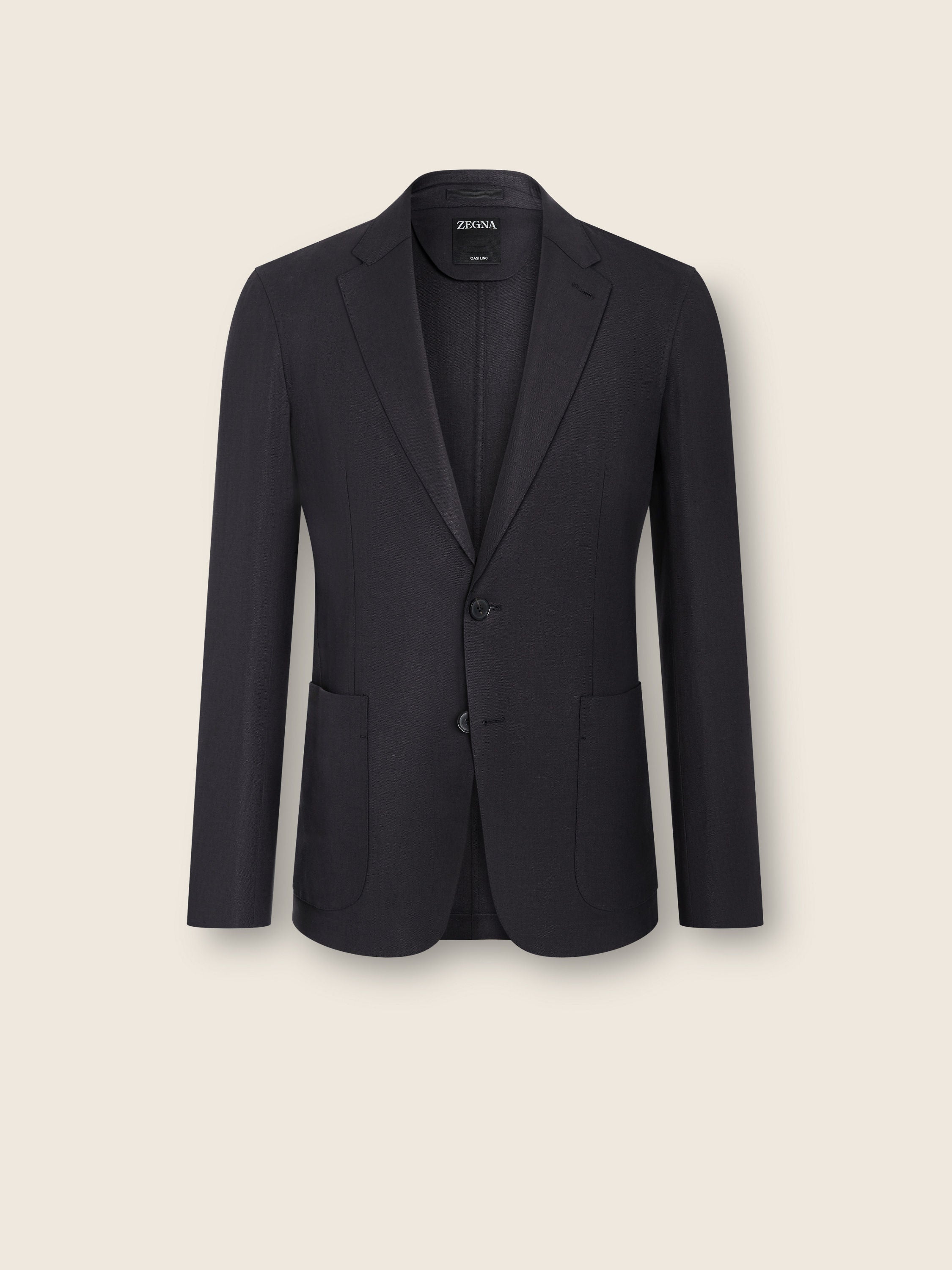 Zegna Navy Blue Oasi Lino Jacket