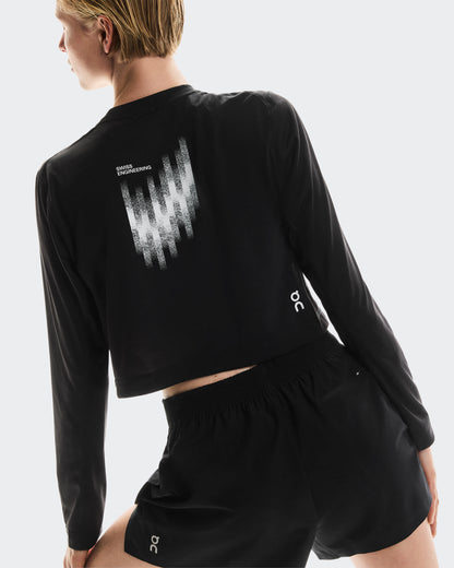 On Train Long-T Crop Graphic Black (Women'S)