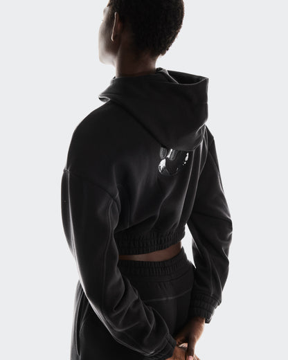 On Club Cropped Hoodie Fka Black (Women'S)