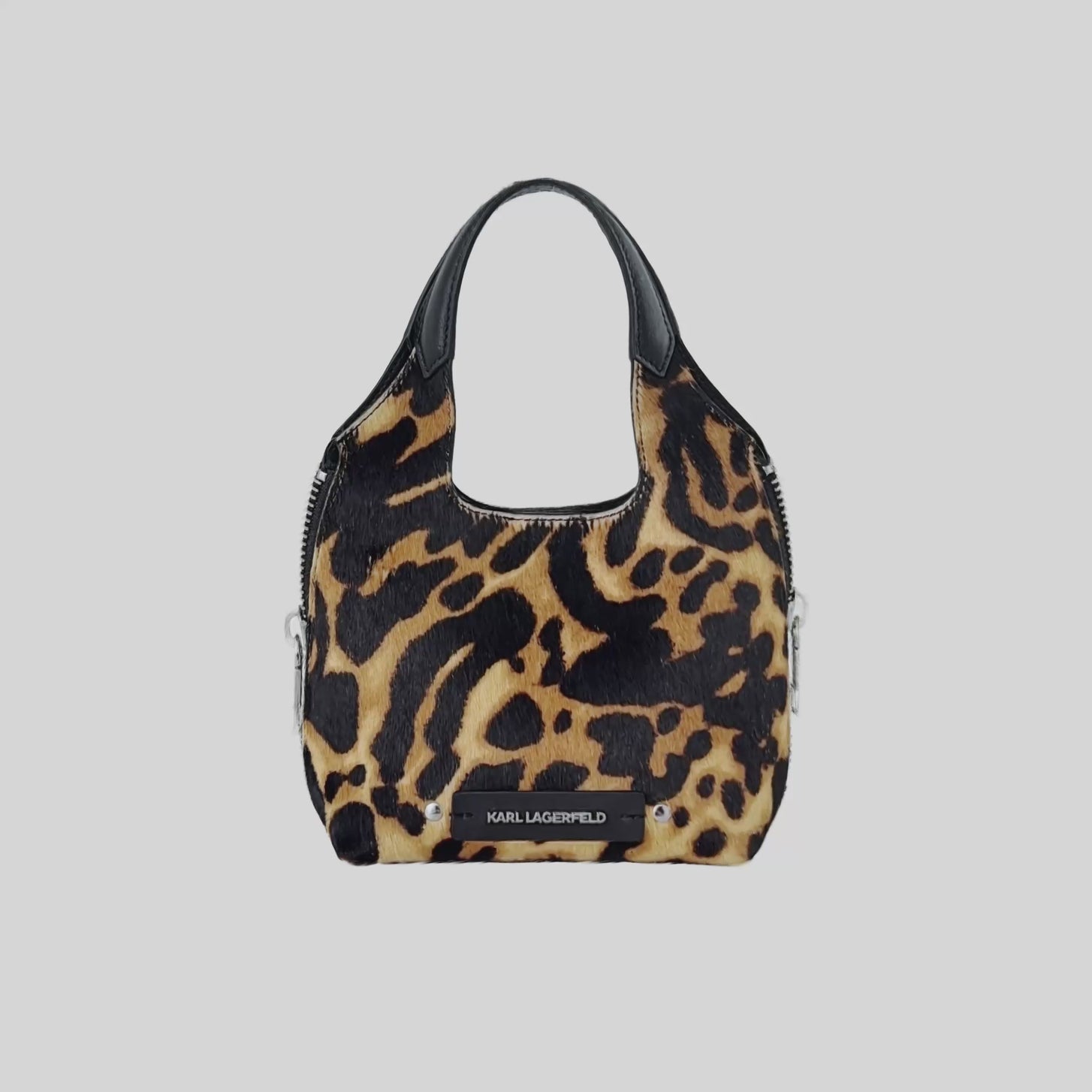KarlLagerfeld Khardware Mini Leopard Tote Bag Leopard
