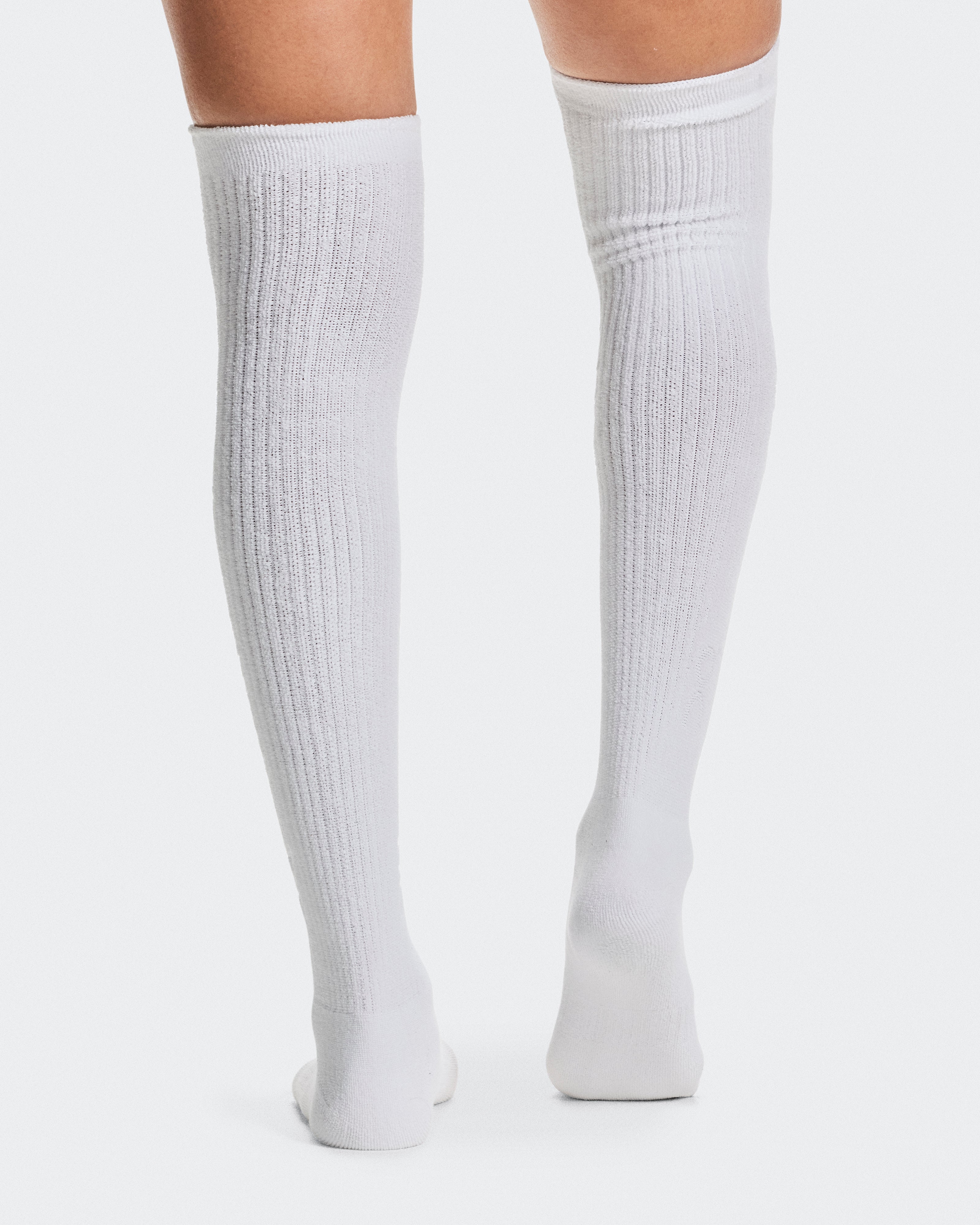 On Terry Sock Knee High White