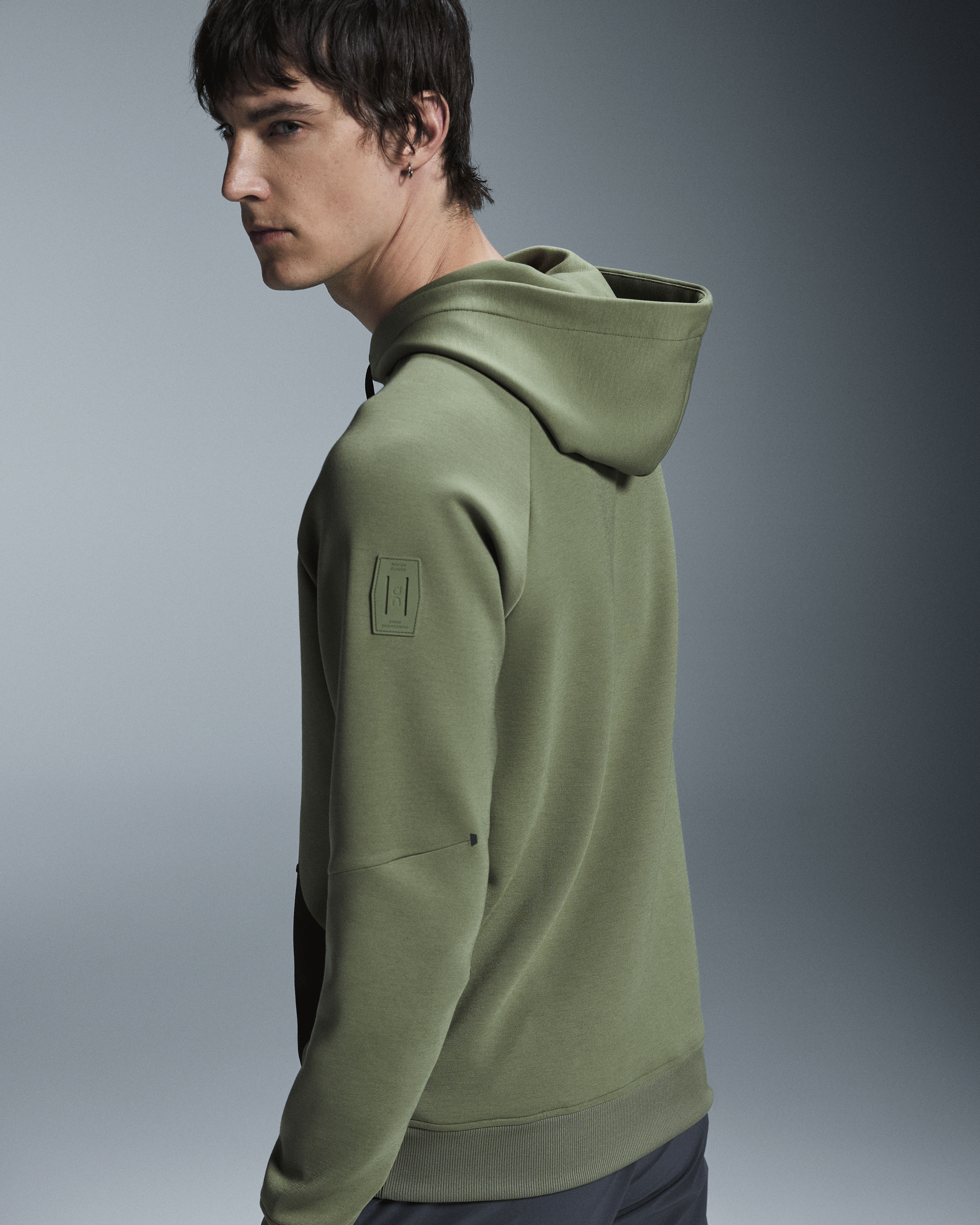 on hoodie Taiga