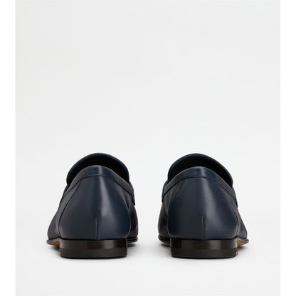 Tods Loafers In Leather Blue Mens