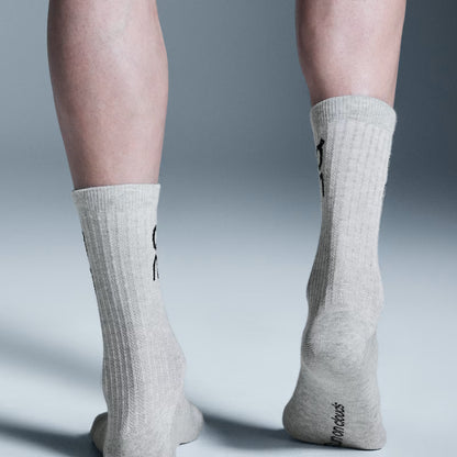 On Logo Sock High 3P Heather Gray