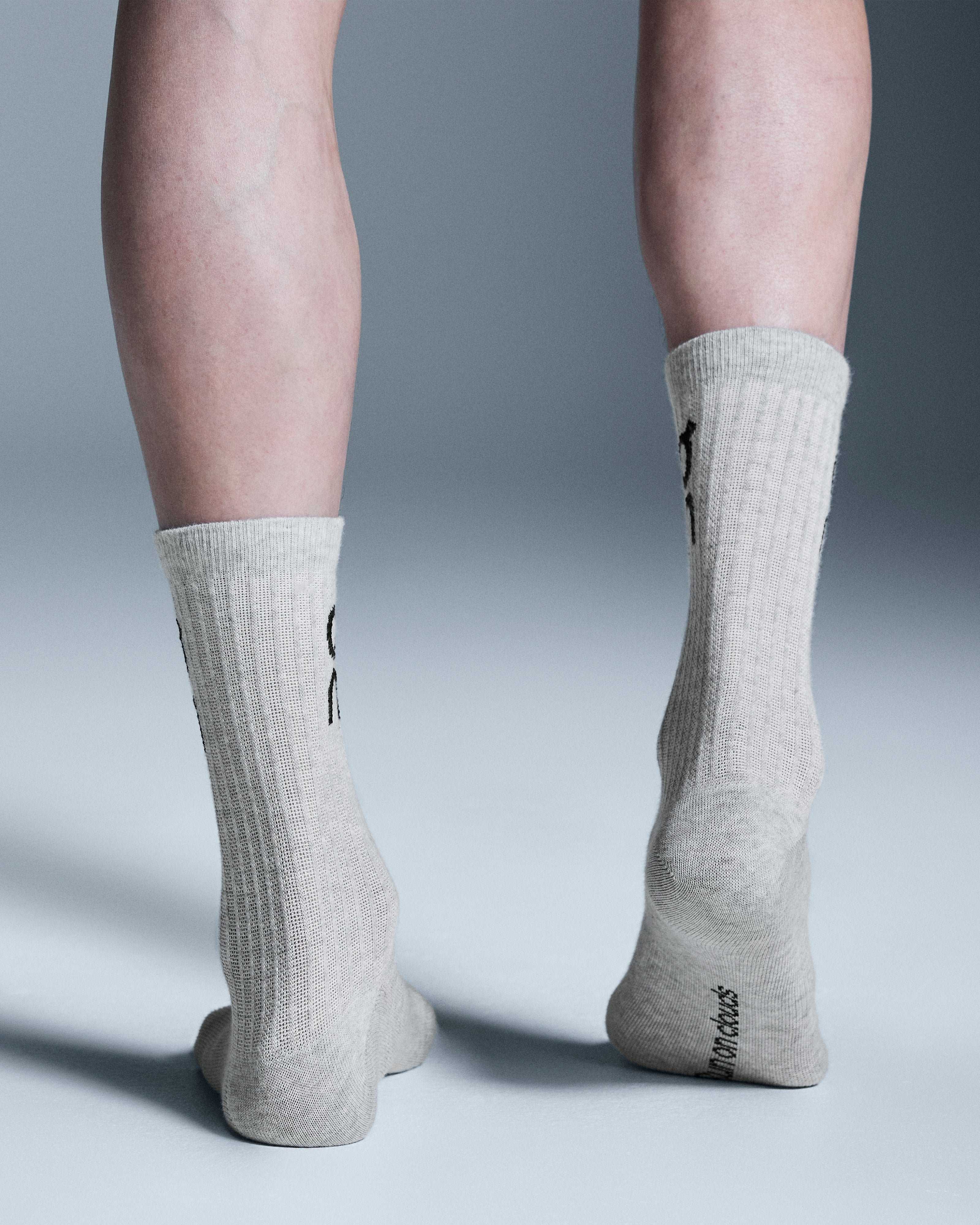 On Logo Sock High 3P Heather Gray