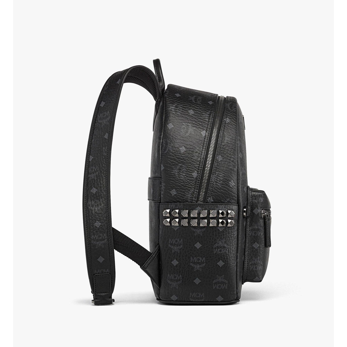 MCM Small-Medium Stark Side Studs Backpack in Visetos