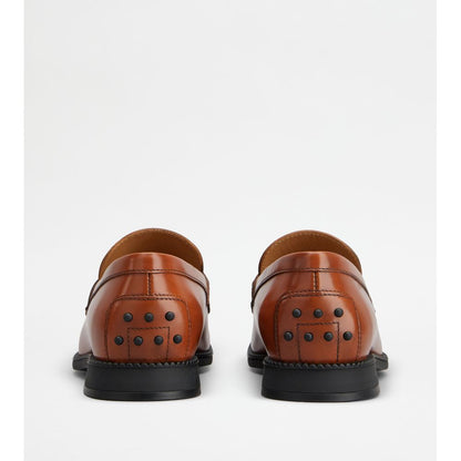 Tods Loafers In Leather Brown Womens
