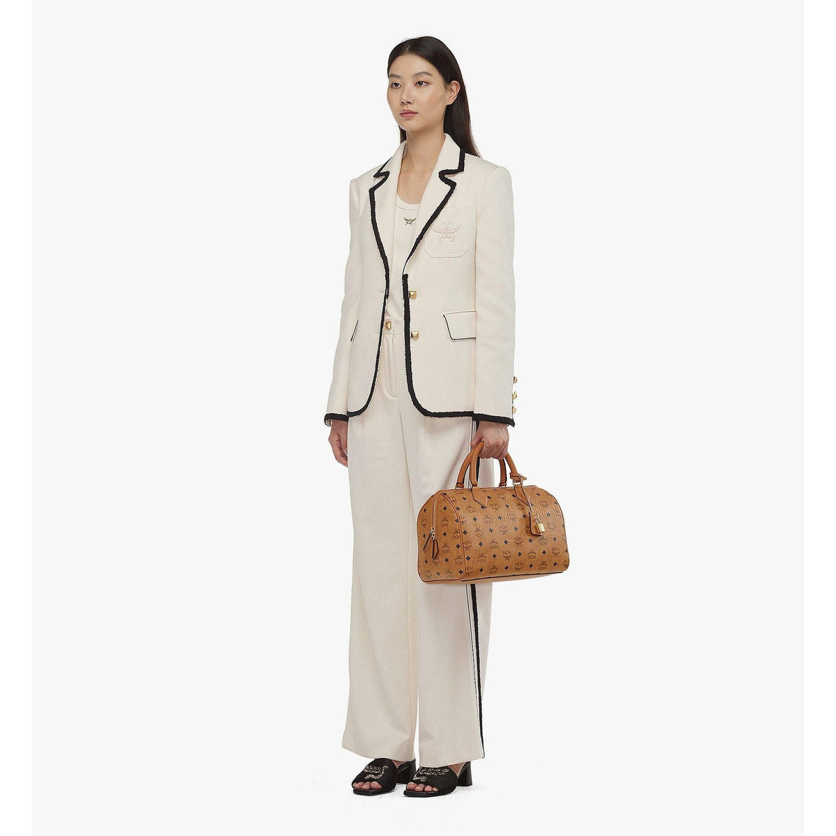 MCM Ella Boston Bag in Visetos