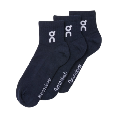 On Logo Sock Mid 3P Navy