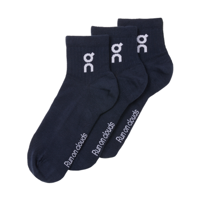 On Logo Sock Mid 3P Navy