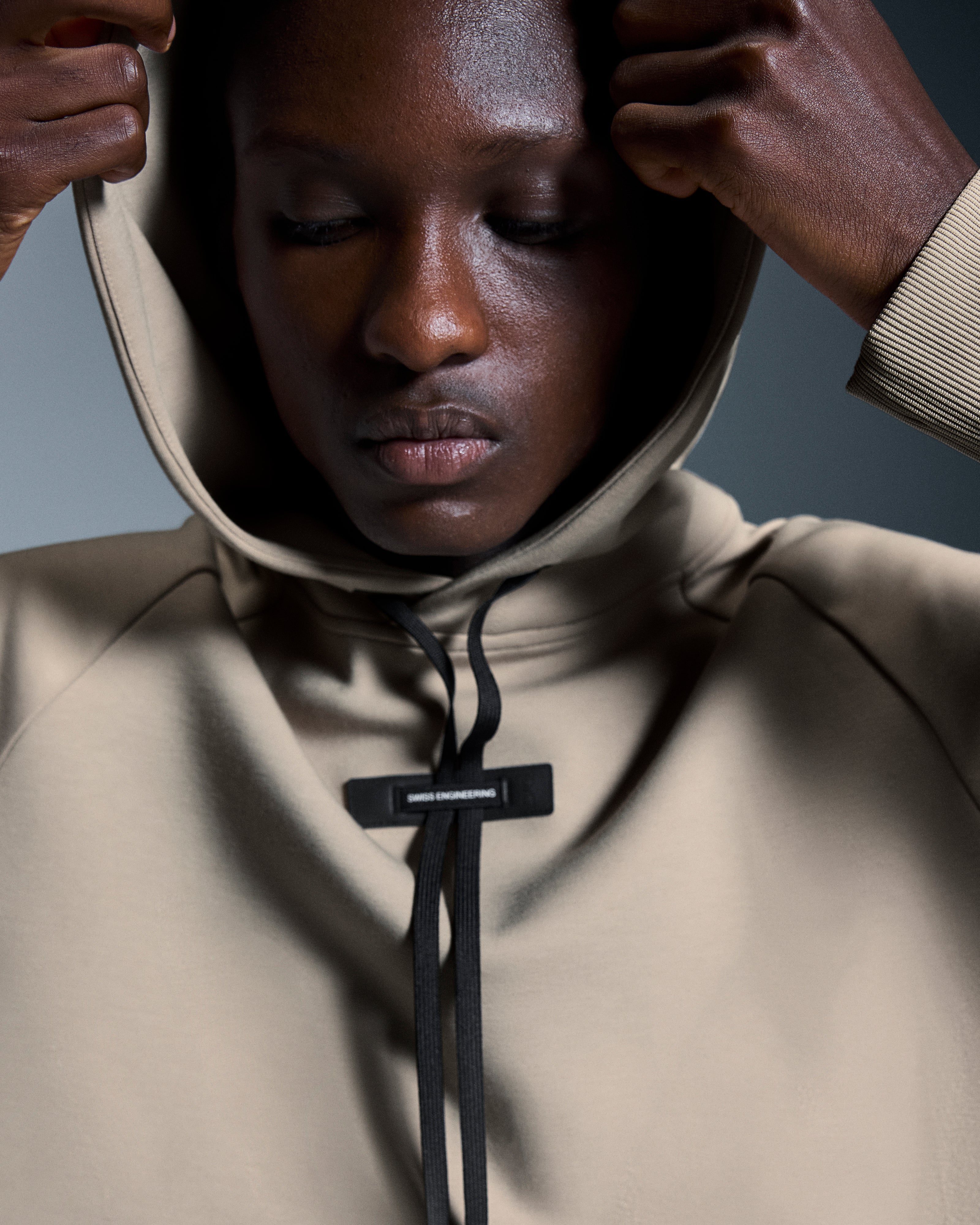 on hoodie Desert