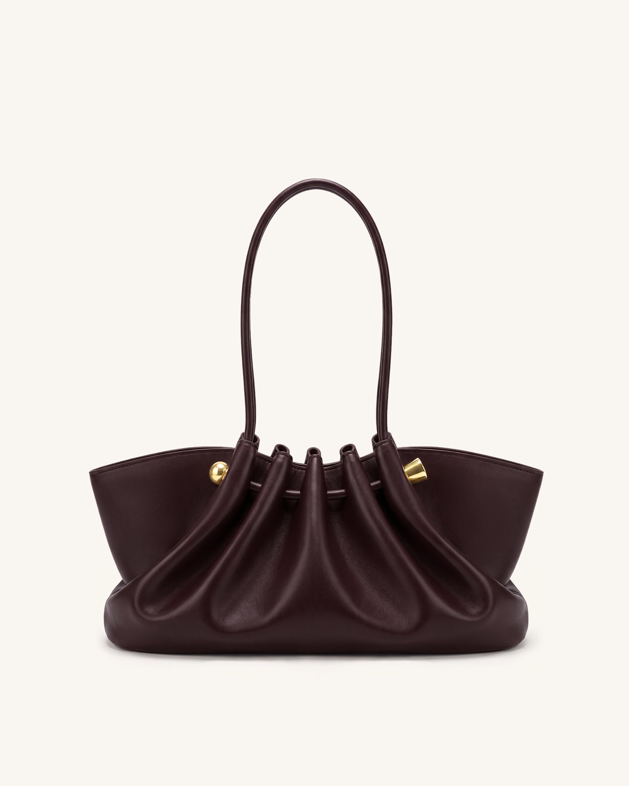 Jw Pei Naomi Gathered Long Handle Shoulder Bag Deep Burgundy