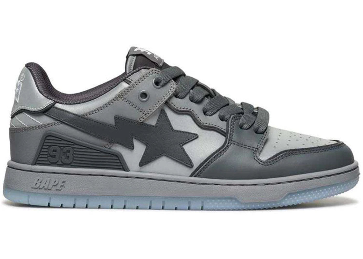 a bathing ape bape sk8 sta #5 grey