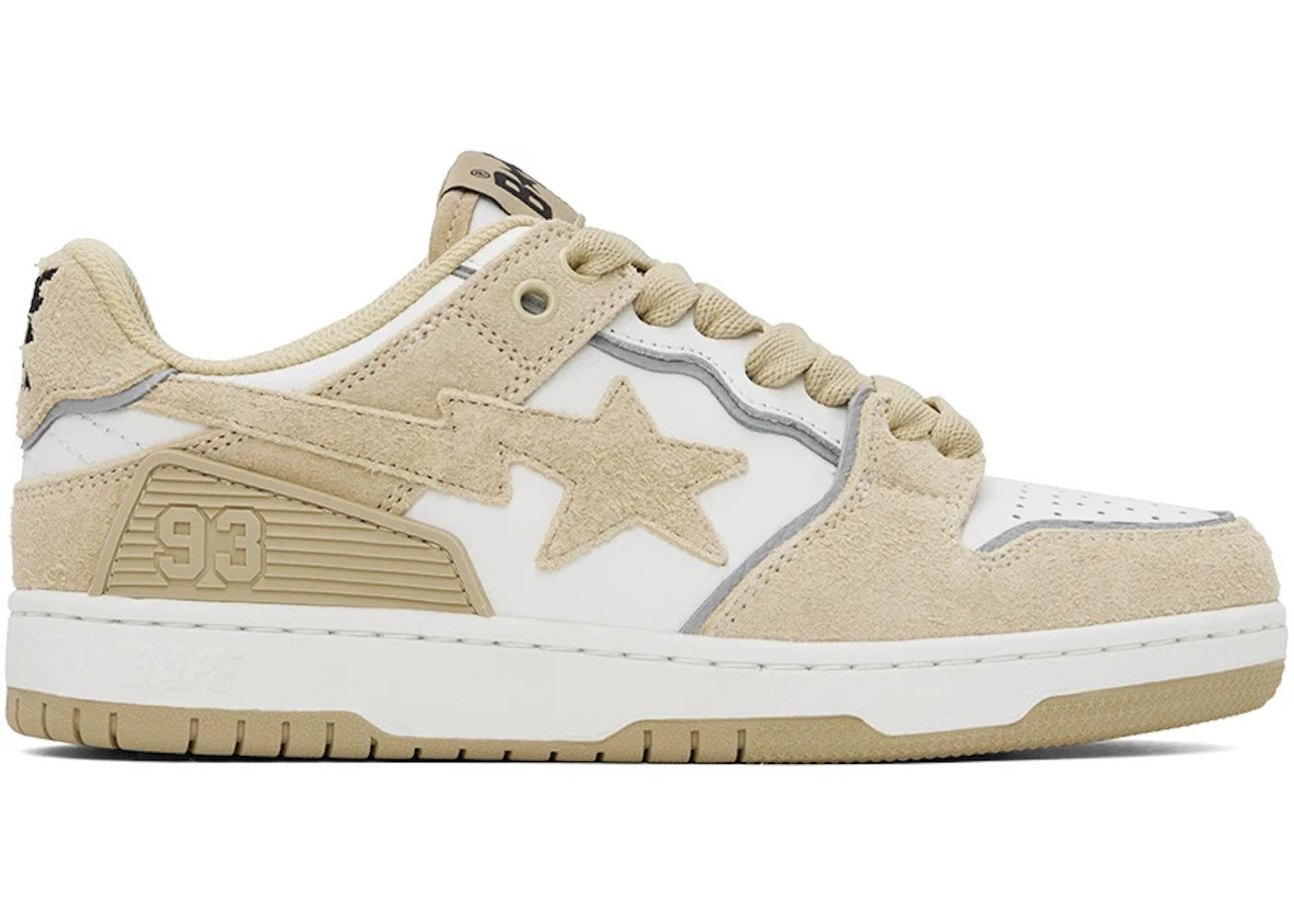 a bathing ape bape sk8 sta beige suede