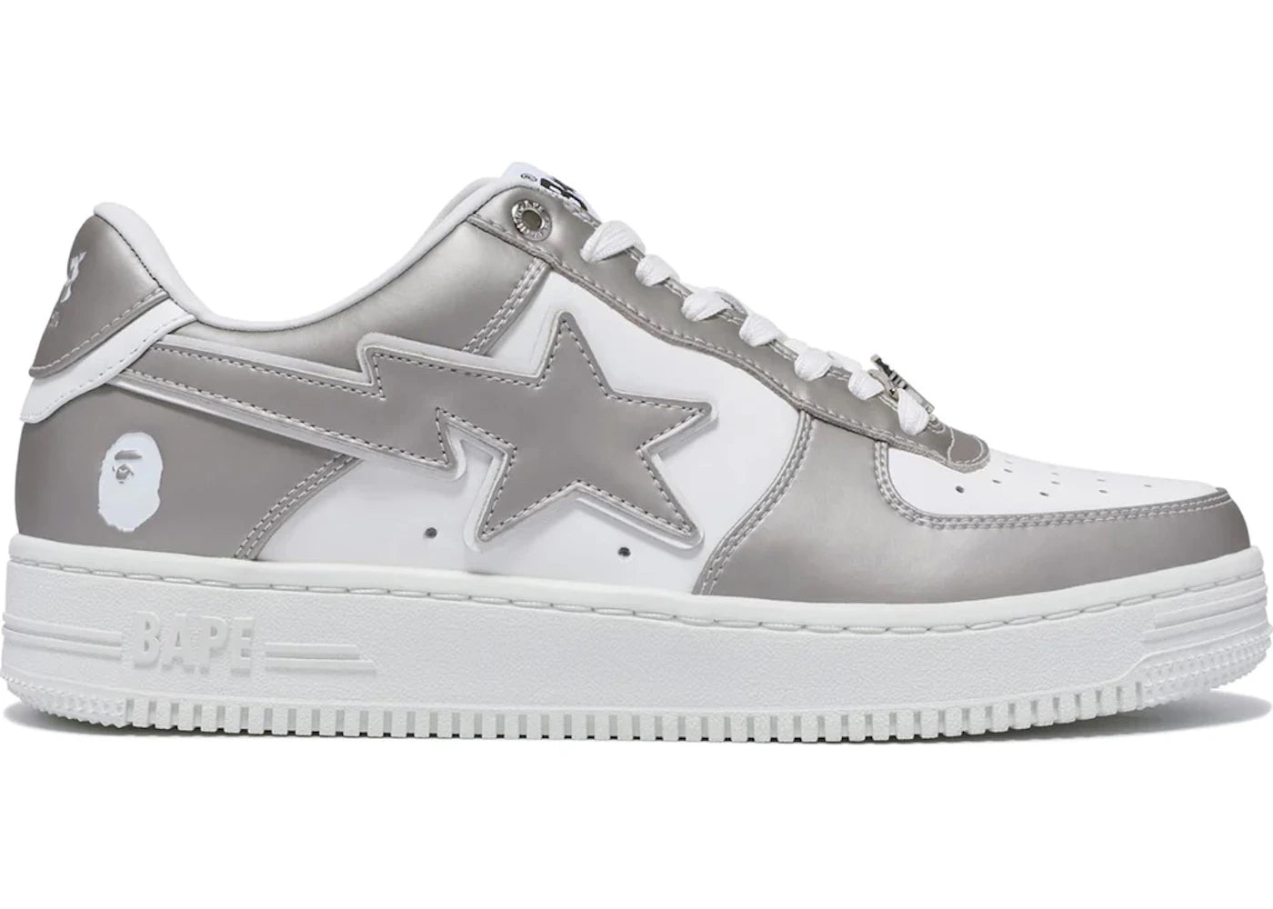 a bathing ape bape sta #4 silver
